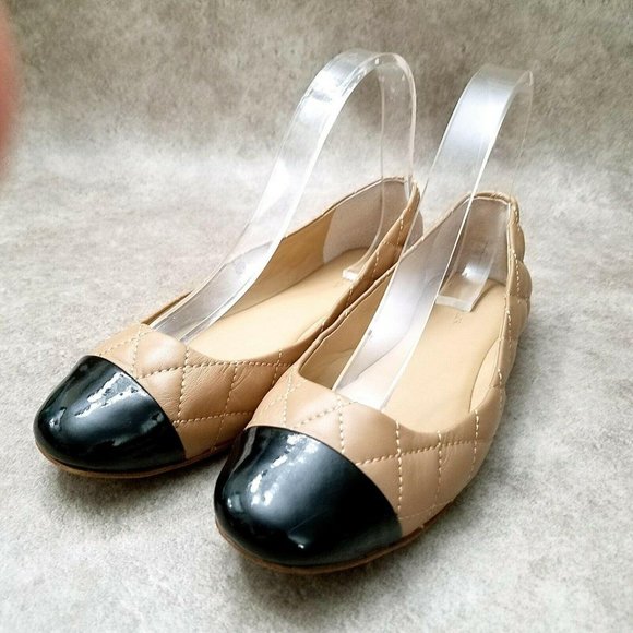 Ann Taylor Womens   Sz 8 M Tan  Slip On Quilted - Picture 3 of 9